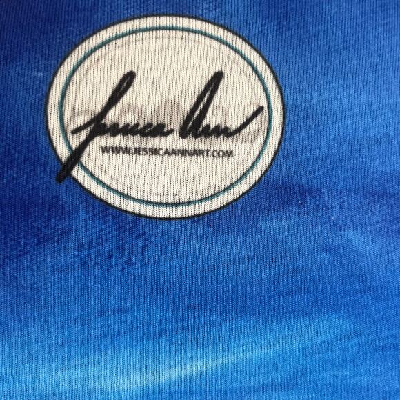 Jessica Ann Art Mahi Mahi Dolphin Fish Top S Art2Wear Ocean Coastal Lady Angler - Picture 11 of 15